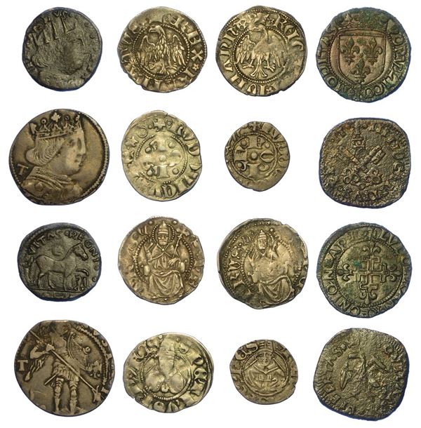 (L') AQUILA. Lotto di otto monete.