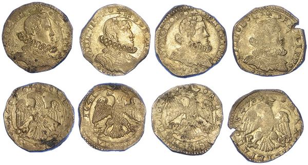 MESSINA - FILIPPO IV, 1621-1665. Lotto di quattro monete.