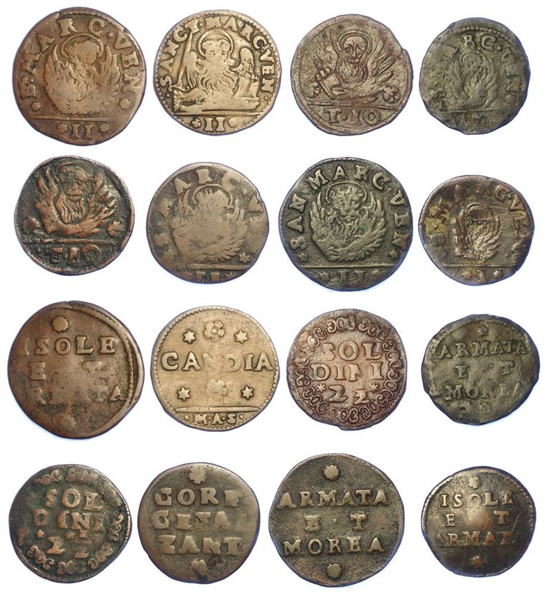 VENEZIA - COLONIE. Lotto di otto monete.  - Asta Numismatica - I - Cambi Casa d'Aste