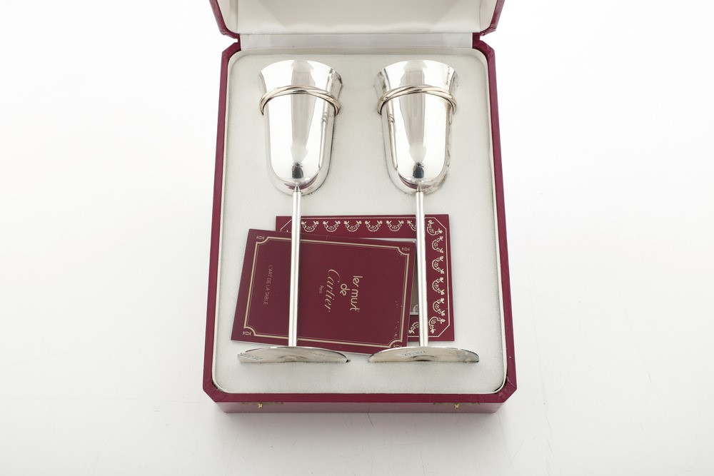 Coppia di Flutes. Collezione "trinity". Maison Cartier Parigi XX Secolo