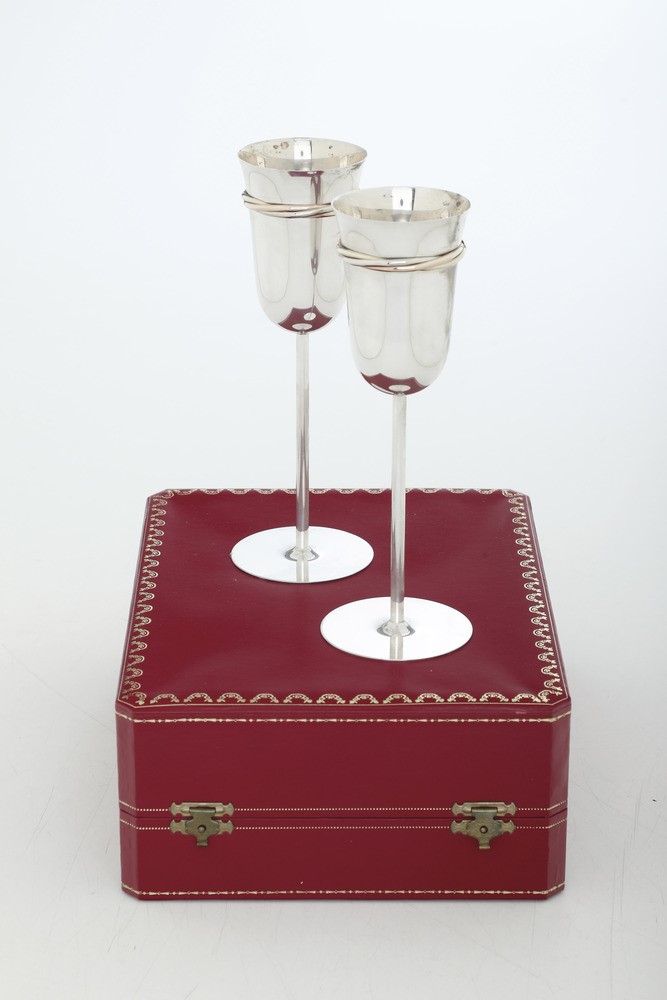 Coppia di Flutes. Collezione "trinity". Maison Cartier Parigi XX Secolo
