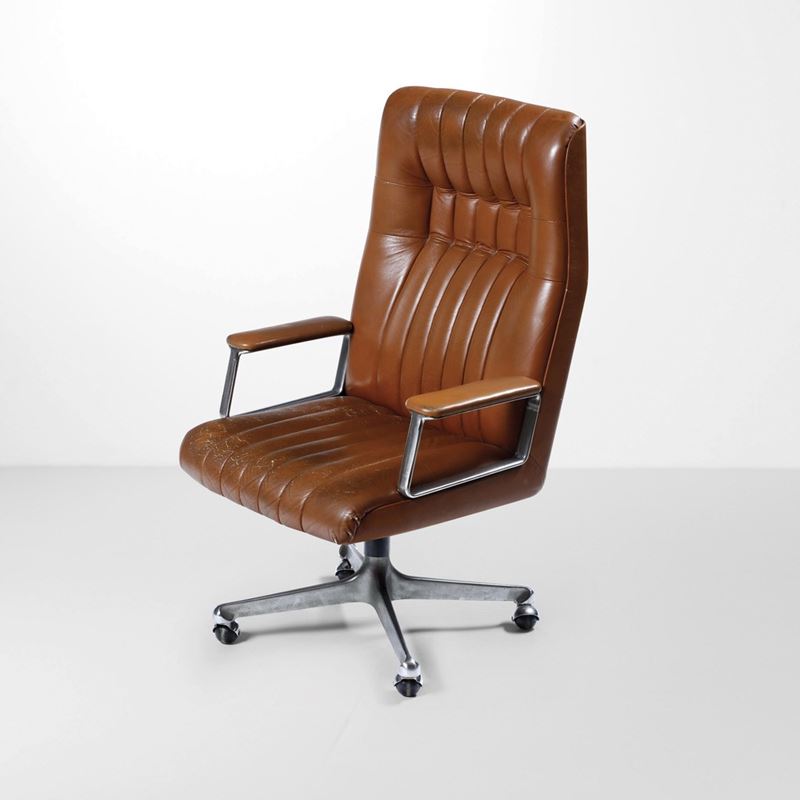 Osvaldo Borsani : Poltrona su rotelle mod. P125  - Auction Design Lab - Cambi Casa d'Aste