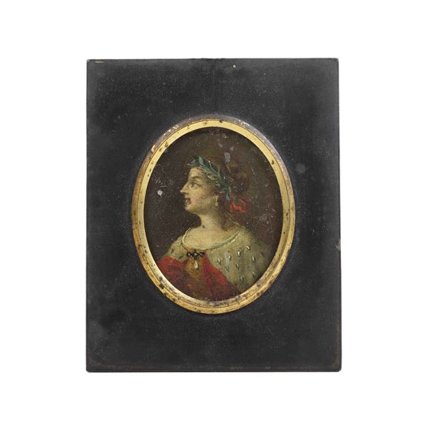 Miniatura raffigurante re, XIX secolo