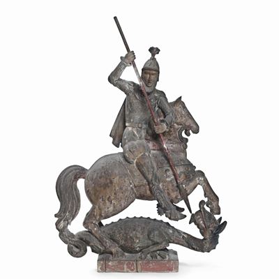 San Giorgio e il Drago. Scultore D'oltralpe del XVI-XVII Secolo