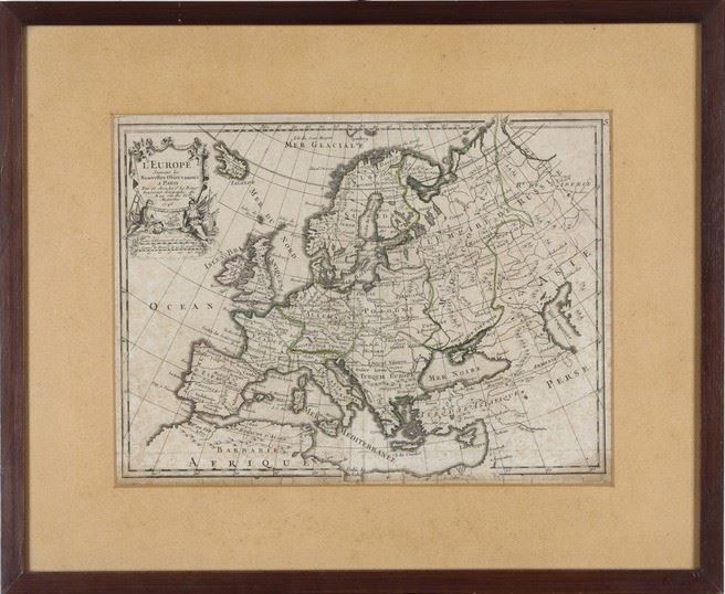 George Louis Le Rouge L'Europe suivant  les nouvelles observations... Paris, 1746.  - Asta Stampe, Vedute e Carte Geografiche - Cambi Casa d'Aste