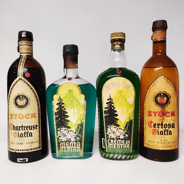 Stock Chartreuse Gialla, Menthe, Liquori