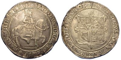 Scozia. James Vi, 1567-1625. 60 Shillings (crown Sterling). Edimburgo.