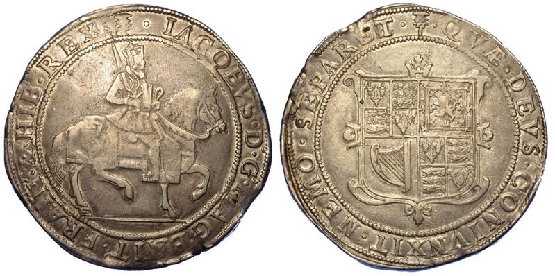 SCOZIA. JAMES VI, 1567-1625. 60 Shillings (Crown Sterling). Edimburgo.  - Asta Numismatica - I - Cambi Casa d'Aste