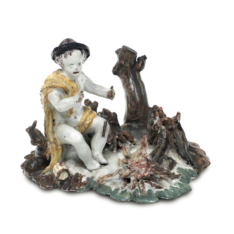 Figurina Probabilmente Veneto, primi del XIX secolo   - Asta Maioliche, Porcellane e Figure Venete di un Collezionista Veneziano - Cambi Casa d'Aste