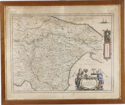 Joan Blaeu. Terra di Bari Et Basilicata, Editore: Amsterdam, 1644