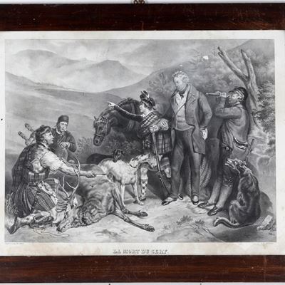 Stampa Raffigurante Morte del Cervo