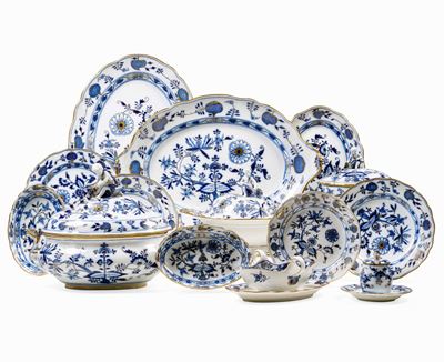 Servizio da Tavola “zwiebelmuster”meissen, Fine del XIX Inizio del XX Secolo