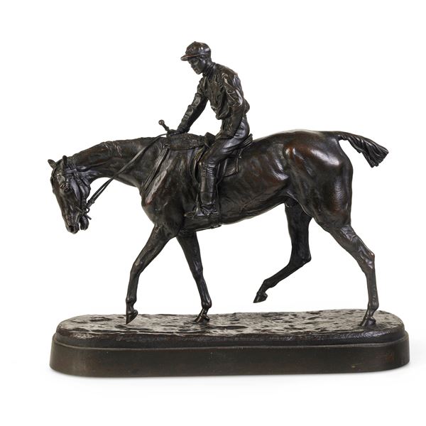 Modello di Eugeni Alexandrovich Lanceray (1848-1886) Fantino a cavallo