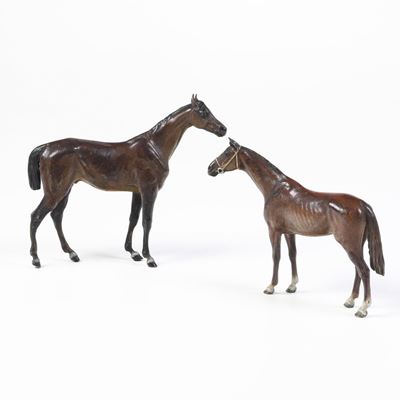 Due Cavallini in Bronzo, uno con Firma Incisa “real Vienna Bronze”