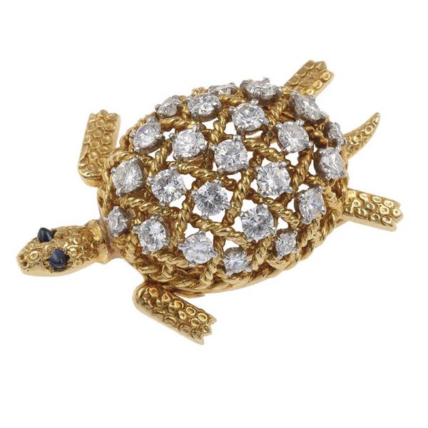 Cartier, Paris. Spilla "tartaruga" con diamanti