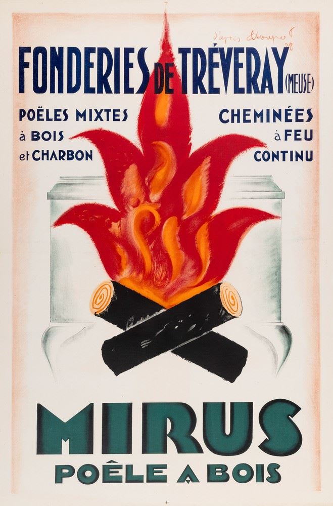 Charles Loupot : Mirus, Poêle à bois, Fonderies de Tréveray (Meuse)  - Auction POP Culture and Vintage Posters - Cambi Casa d'Aste