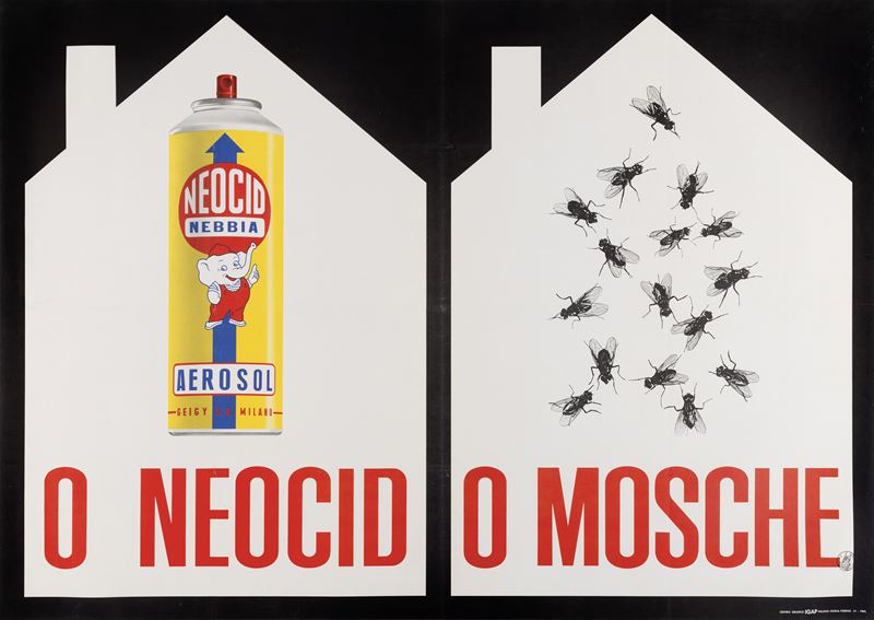 Anonimo : O Neocid O Mosche  - Auction Vintage Posters - Cambi Casa d'Aste
