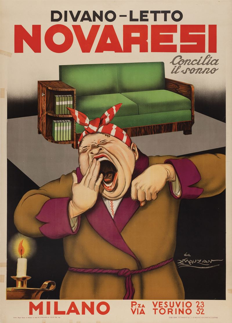 Achille Luciano Mauzan : Novaresi - Milano  - Auction Vintage Posters - Cambi Casa d'Aste