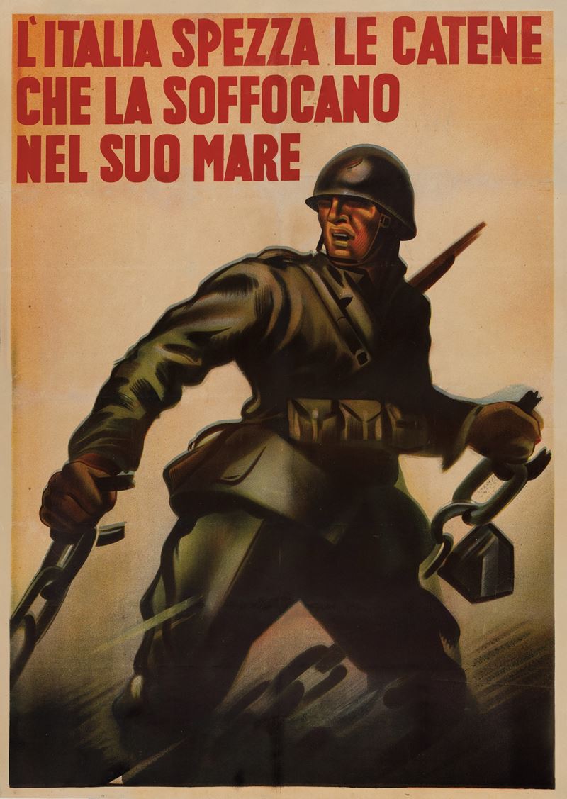 Anonimo : L’italia spezza le catene  - Auction Vintage Posters - Cambi Casa d'Aste