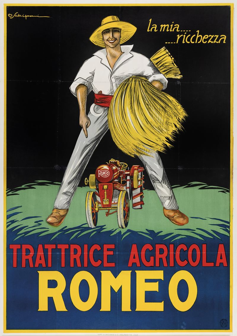 Ottorino Schipani : Trattrice Agricola Romeo  - Auction Vintage Posters - Cambi Casa d'Aste