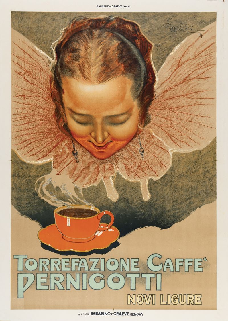 Ettore Mazzini : Torrefazione Caffè Pernigotti - Novi Ligure  - Auction Vintage Posters - Cambi Casa d'Aste