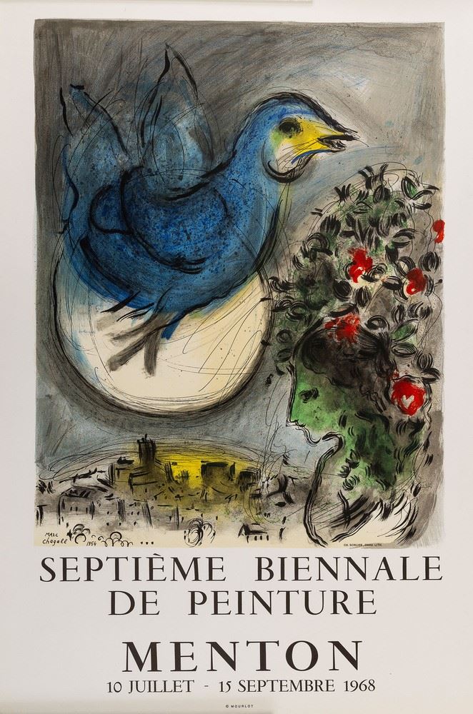 Marc Chagall : Septième Biennale de Peinture - Menton  - Auction POP Culture and Vintage Posters - Cambi Casa d'Aste