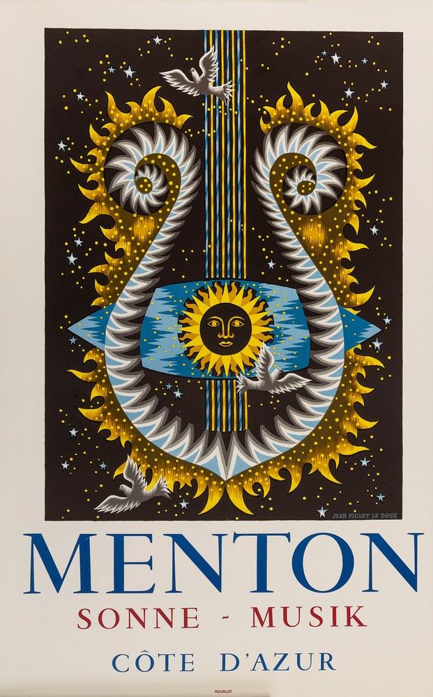 Picart Le Doux Jean : Menton - Sonne Musik  - Auction POP Culture and Vintage Posters - Cambi Casa d'Aste