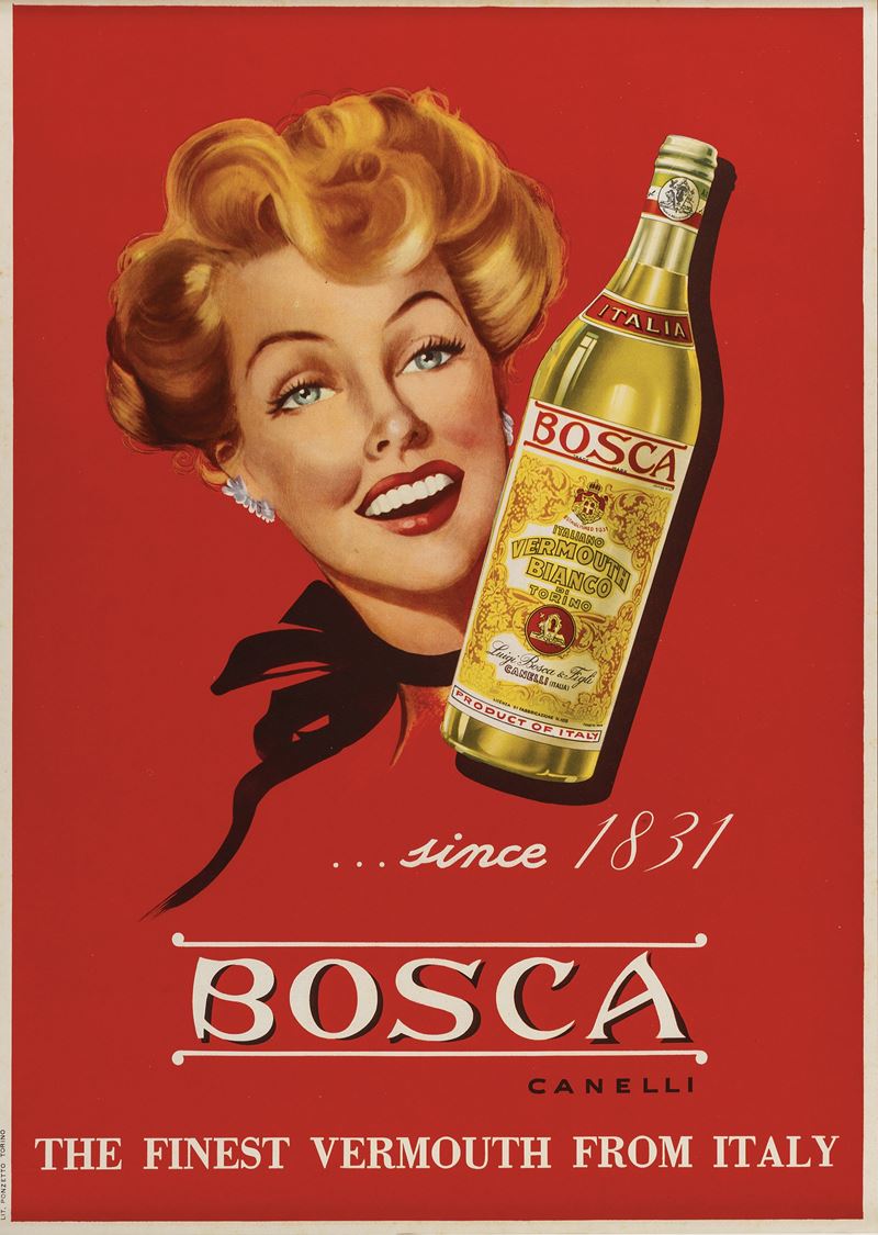 Anonimo : Vermouth Bosca Canelli - Asti  - Auction Vintage Posters - Cambi Casa d'Aste