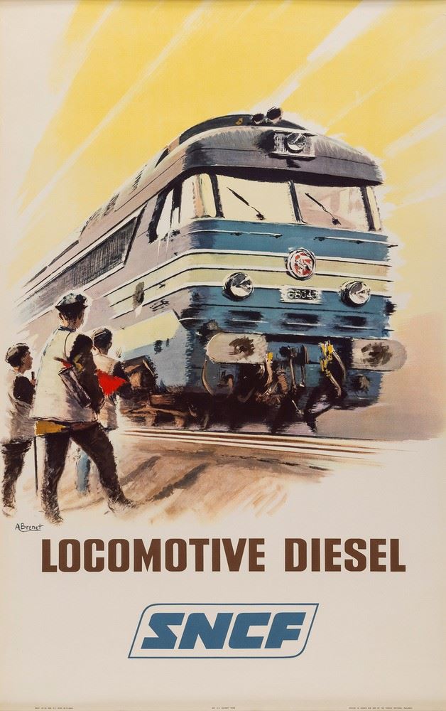 Albert Brenet : SNCF - Locomotive Diesel  - Asta Pop Culture e Manifesti - Cambi Casa d'Aste