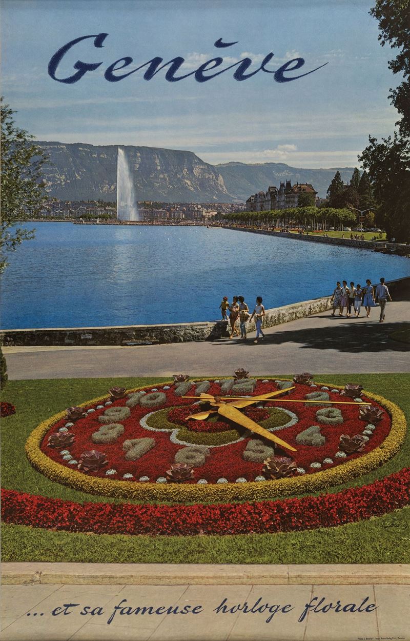 Anonimo : Genéve Horloge - Bersier  - Auction Vintage Posters - Cambi Casa d'Aste