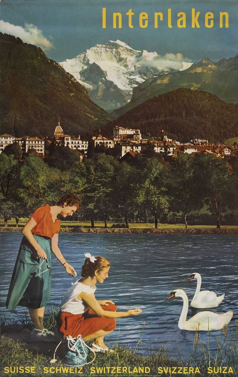 H. Von Allmen : Interlaken  - Asta Manifesti d'Epoca - Cambi Casa d'Aste
