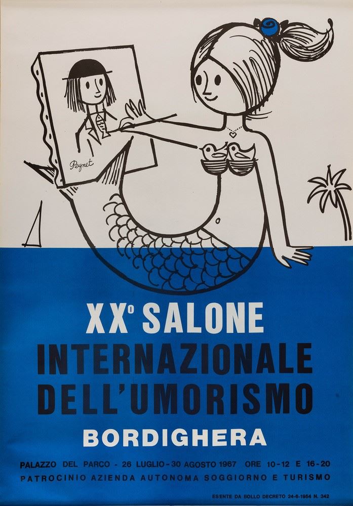 Raymond Peynet : Bordighera - XX° Salone Internazionale dell’umorismo  - Auction POP Culture and Vintage Posters - Cambi Casa d'Aste