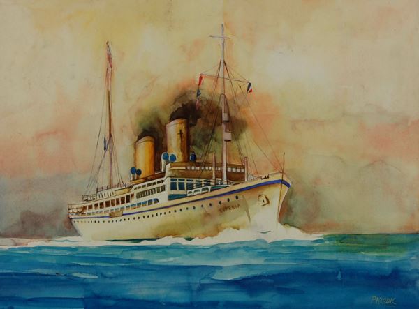 Klodic La nave Esperia in navigazione