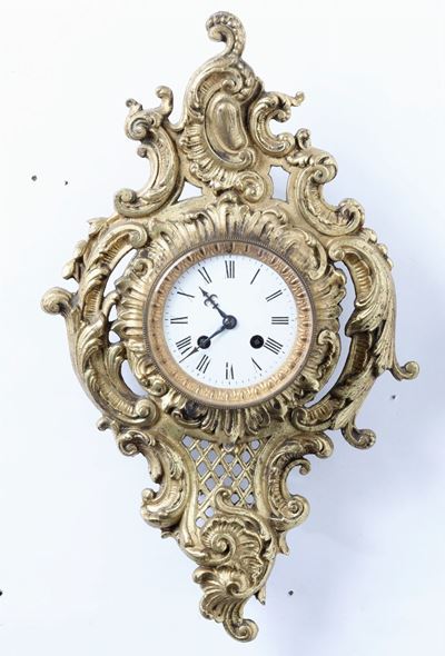 Pendola Cartel da Parete in Bronzo, Francia XIX-XX Secolo