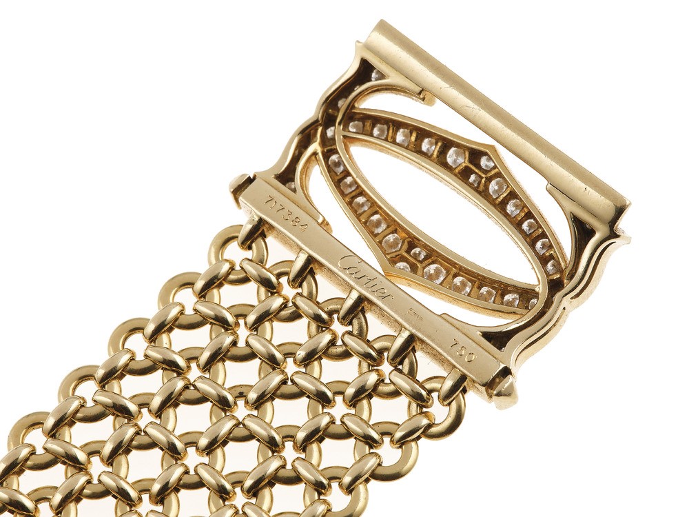 Cartier, Bracciale “Penelope” con diamanti in oro giallo 750/1000