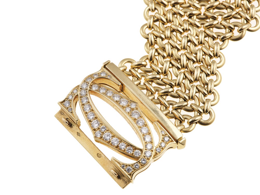 Cartier, Bracciale “Penelope” con diamanti in oro giallo 750/1000