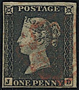 1840, Great Britain, One Penny Black (jd)