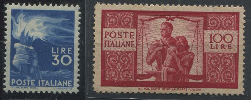 1945, Repubblica Italiana, Serie “Democratica"  - Asta Storia Postale e Filatelia - Cambi Casa d'Aste
