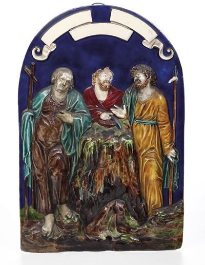 Targa con Scena Sacra.probabilmente Italia, XX Secolo.