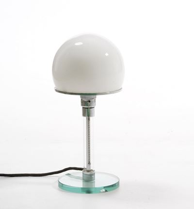 Lampada da Tavolo in Vetro e Metallo