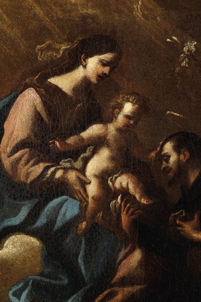 Scuola Genovese del XVIII Secolo Madonna con Bambino e S. Antonio da Padova