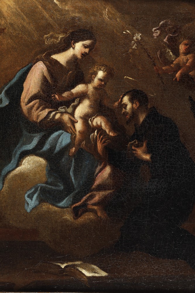 Scuola Genovese del XVIII Secolo Madonna con Bambino e S. Antonio da Padova