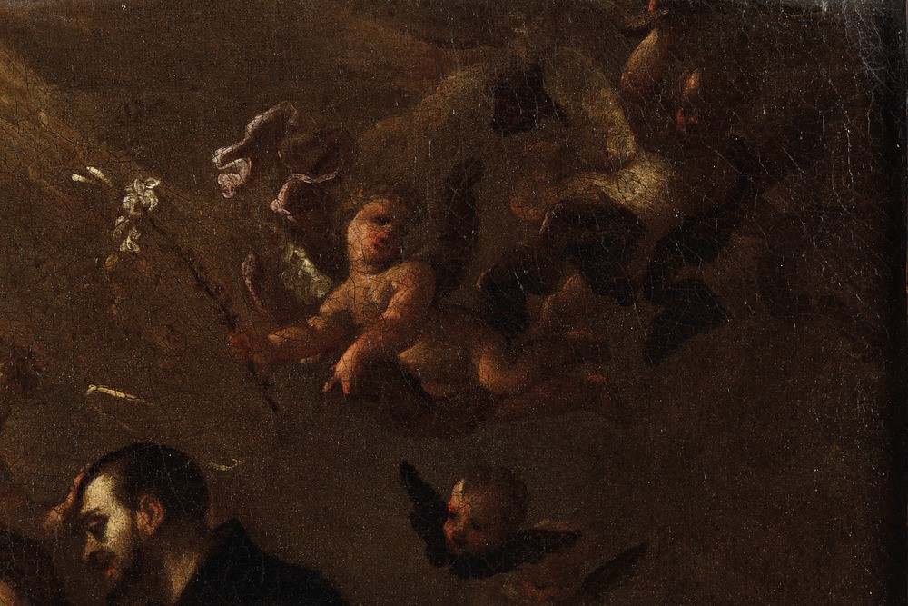 Scuola Genovese del XVIII Secolo Madonna con Bambino e S. Antonio da Padova