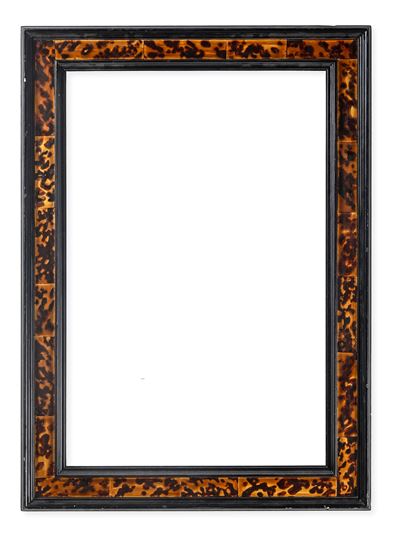 Cornice Decorata in Nero e Falsa Tartaruga, XX Secolo
