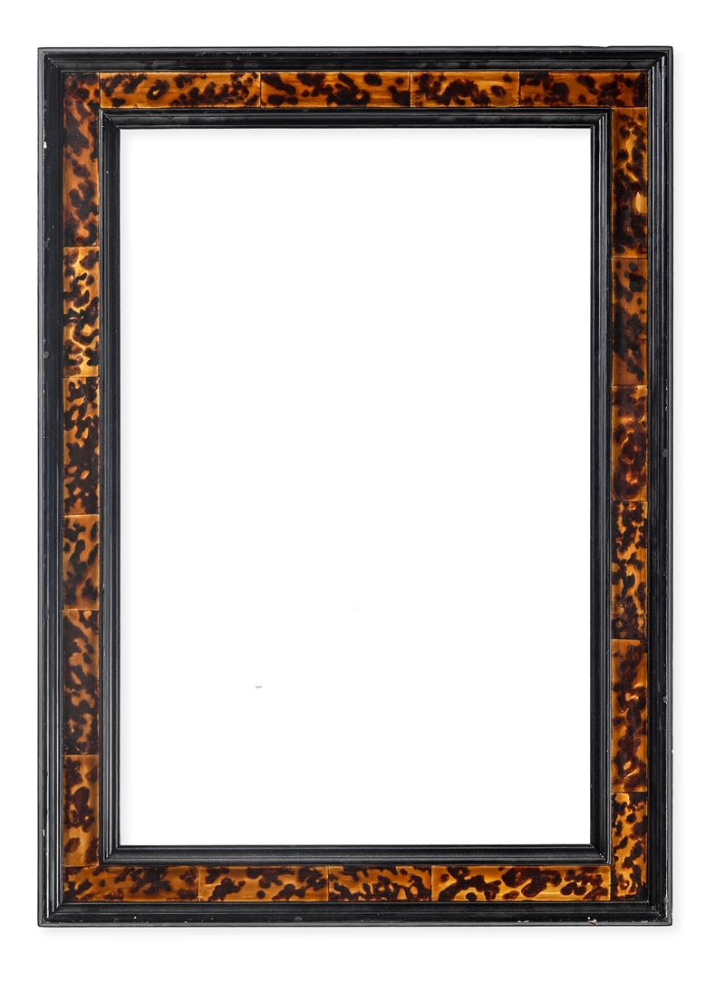 Cornice decorata in nero e falsa tartaruga, XX secolo  - Auction Antique Frames - Cambi Casa d'Aste
