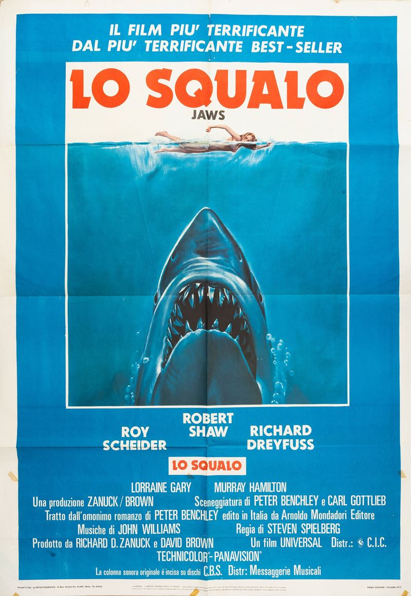 Anonimo : Lo Squalo  - Auction POP Culture and Vintage Posters - Cambi Casa d'Aste