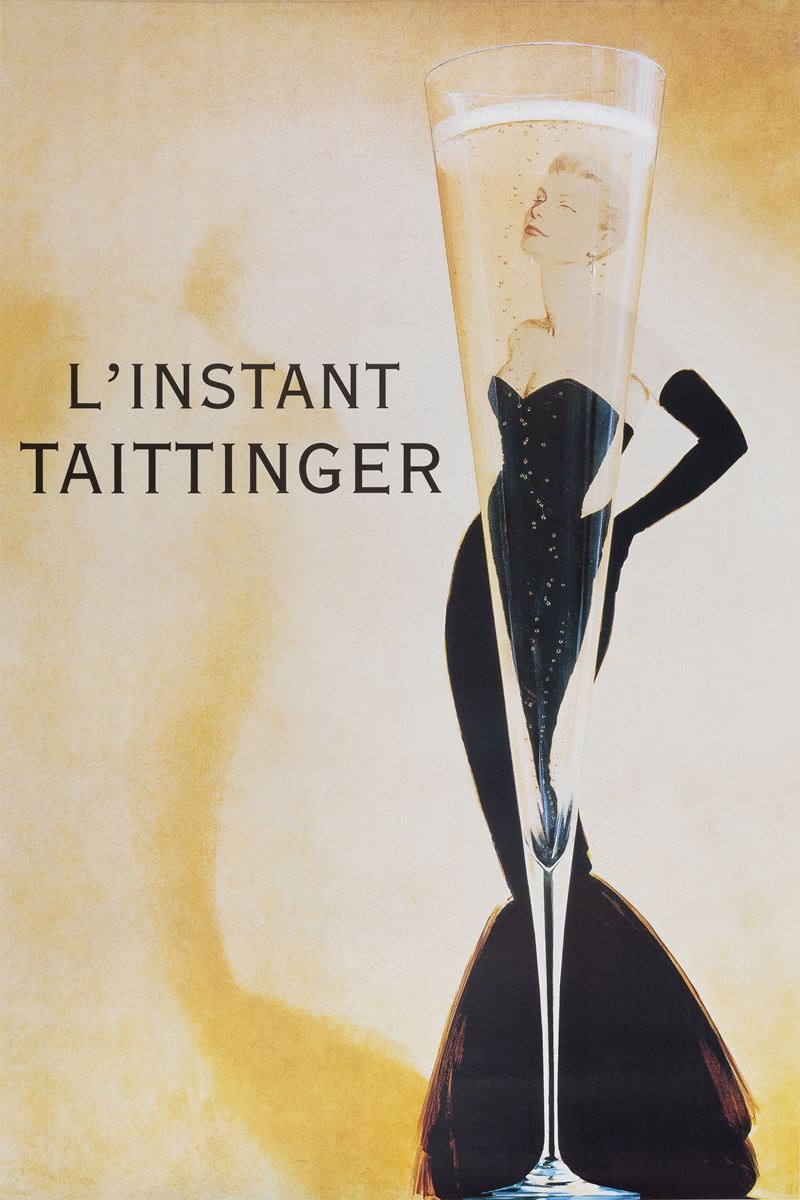 Patrick Arlet : L'Instant Taittinger - Champagne  - Asta Manifesti d'Epoca - Cambi Casa d'Aste
