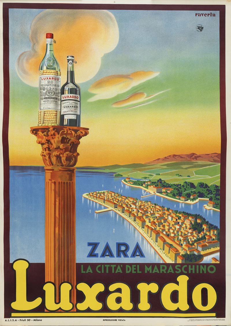 Giuseppe Raverta : Maraschino Luxardo - Zara  - Auction Vintage Posters - Cambi Casa d'Aste