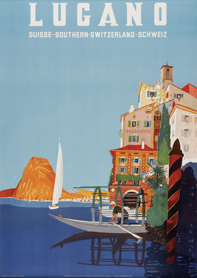 Daniele Buzzi : Lugano (Gandria)  - Auction Vintage Posters - Cambi Casa d'Aste