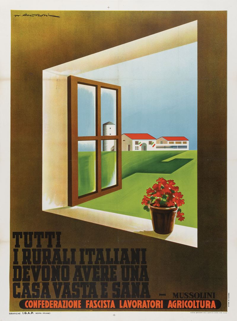 Walter Roveroni : I Rurali Italiani  - Auction Vintage Posters - Cambi Casa d'Aste